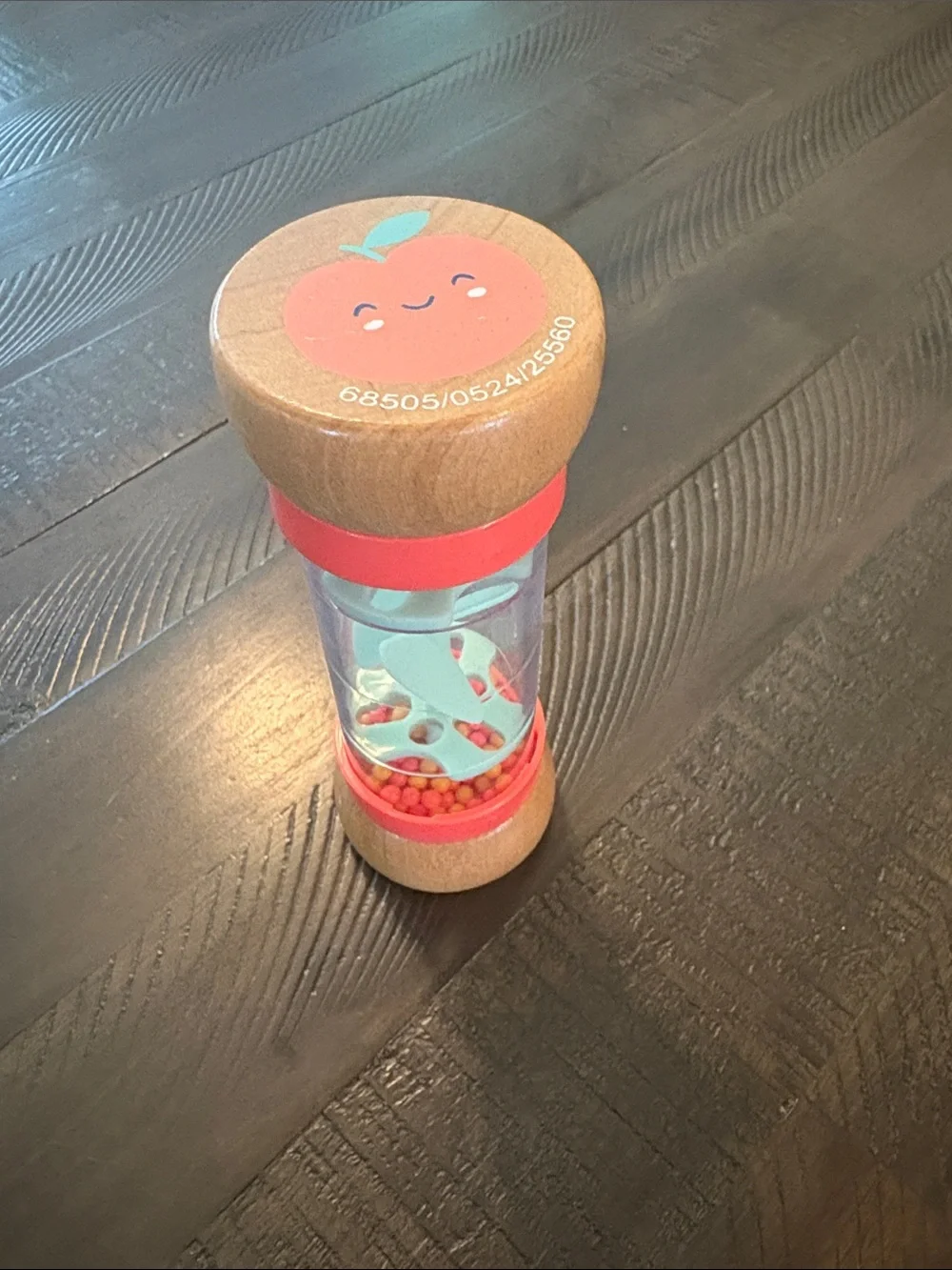 Carter's Orange and Mint Wooden Rattle Spinner